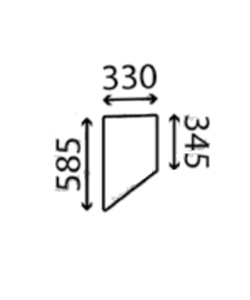 Ανταλλακτικό κρύσταλλο ηλιοροφής αριστερό
