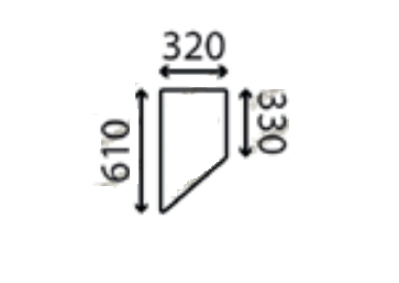 Ανταλλακτικό κρύσταλλο ηλιοροφής δεξί