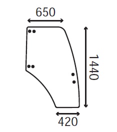 Ανταλλακτικό κρύσταλλο δεξιάς πόρτας