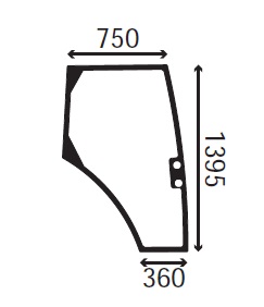 Ανταλλακτικό κρύσταλλο δεξιάς πόρτας