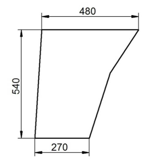Ανταλλακτικό κρύσταλλο πόρτας κάτω