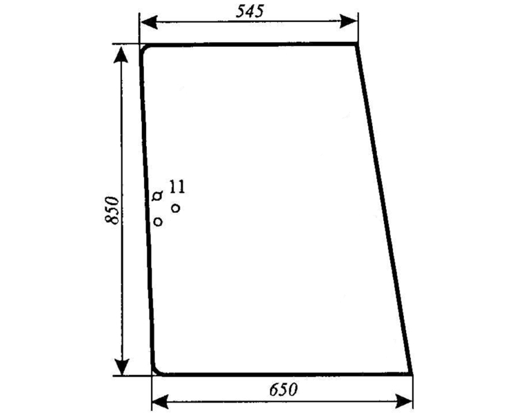 Ανταλλακτικό κρύσταλλο πλαϊνό αριστερό/δεξί 
