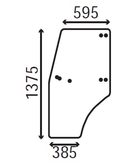 Ανταλλακτικό κρύσταλλο αριστερής πόρτας