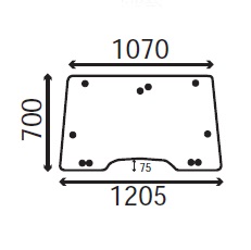 Ανταλλακτικό κρύσταλλο εμπρόσθιο