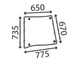 Ανταλλακτικό κρύσταλλο πλαϊνό αριστερό