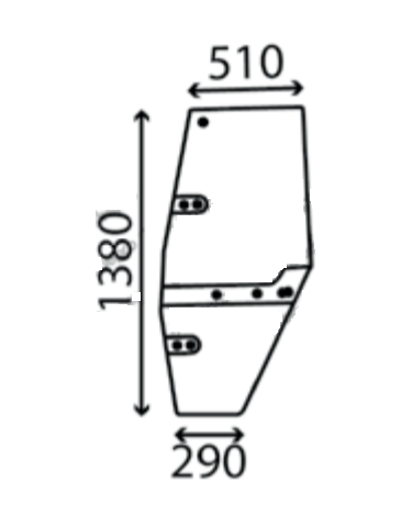 Ανταλλακτικό κρύσταλλο πόρτας αριστερής 