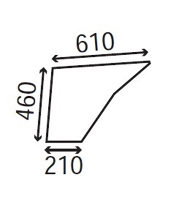 Ανταλλακτικό κρύσταλλο πόρτας αριστερής/δεξιάς κάτω