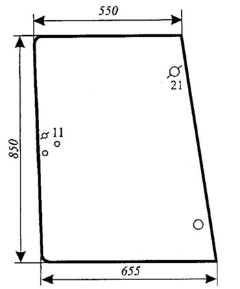 Ανταλλακτικό κρύσταλλο πλαϊνό αριστερό/δεξί