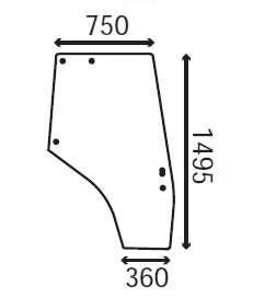 Ανταλλακτικό κρύσταλλο δεξιάς πόρτας