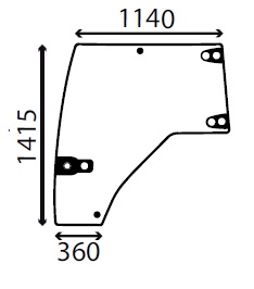 Ανταλλακτικό κρύσταλλο αριστερής πόρτας