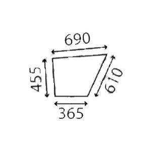 Ανταλλακτικό κρύσταλλο πόρτας αριστερής/δεξιάς κάτω