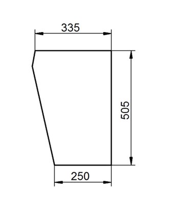 Ανταλλακτικό κρύσταλλο εμπρόσθιο κάτω αριστερό/δεξί