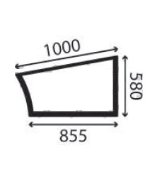 Ανταλλακτικό κρύσταλλο αριστερής πόρτας κάτω