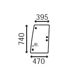 Ανταλλακτικό κρύσταλλο πλαϊνό δεξί