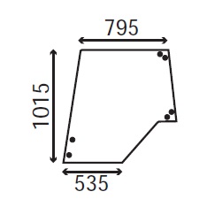 Ανταλλακτικό κρύσταλλο πόρτας αριστερής/δεξιάς άνω