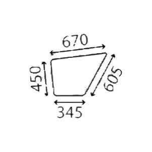 Ανταλλακτικό κρύσταλλο πόρτας αριστερής/δεξιάς κάτω