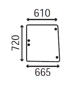 Ανταλλακτικό κρύσταλλο πλαϊνό αριστερό/δεξί 