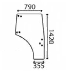 Ανταλλακτικό κρύσταλλο δεξιάς πόρτας