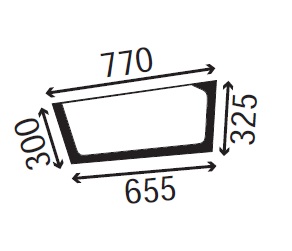 Ανταλλακτικό κρύσταλλο αριστερής πόρτας κάτω