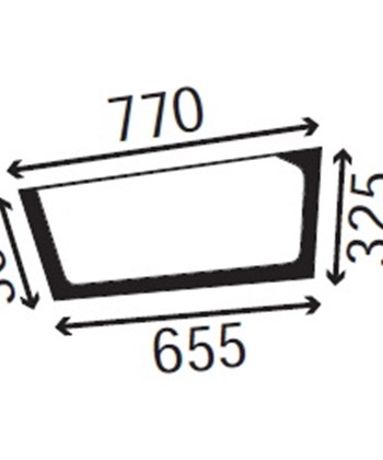 Ανταλλακτικό κρύσταλλο αριστερής πόρτας κάτω