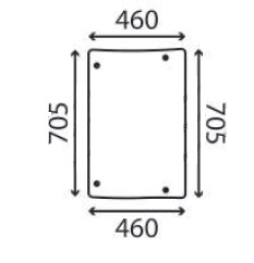 Ανταλλακτικό κρύσταλλο πλαϊνό δεξί