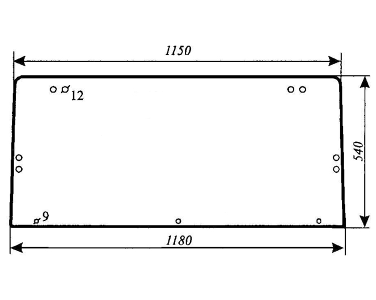 Ανταλλακτικό κρύσταλλο οπίσθιο άνω