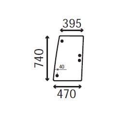 Ανταλλακτικό κρύσταλλο πλαϊνό δεξί