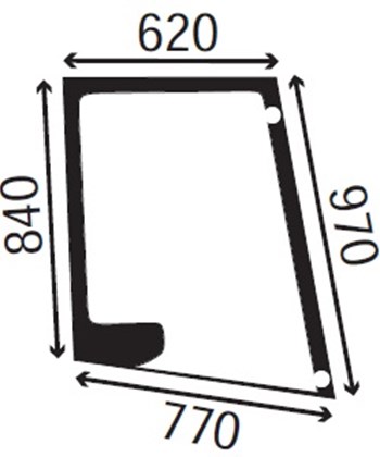 Ανταλλακτικό κρύσταλλο δεξιάς πόρτας άνω